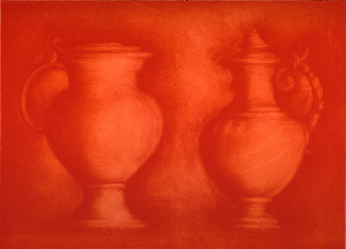 "Two Red Decanters", Monotype, 30" x 42"