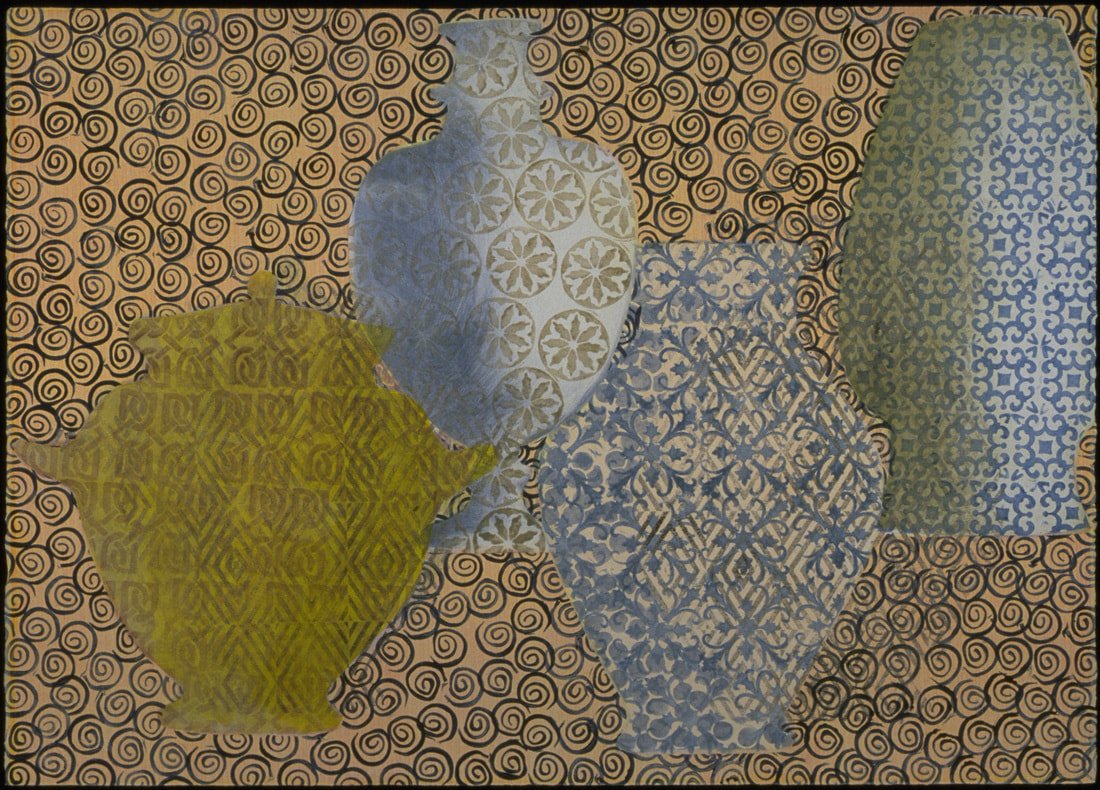Pattern Vases II, monotype, 30" x 42"