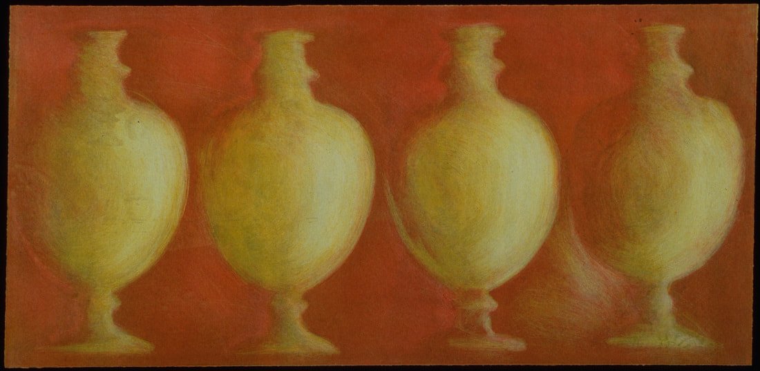 Four Amphora, monotype, 24" x 48"