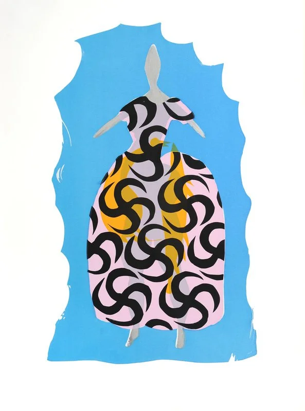 "Lovely Lady, screenprint, 30" x 22"