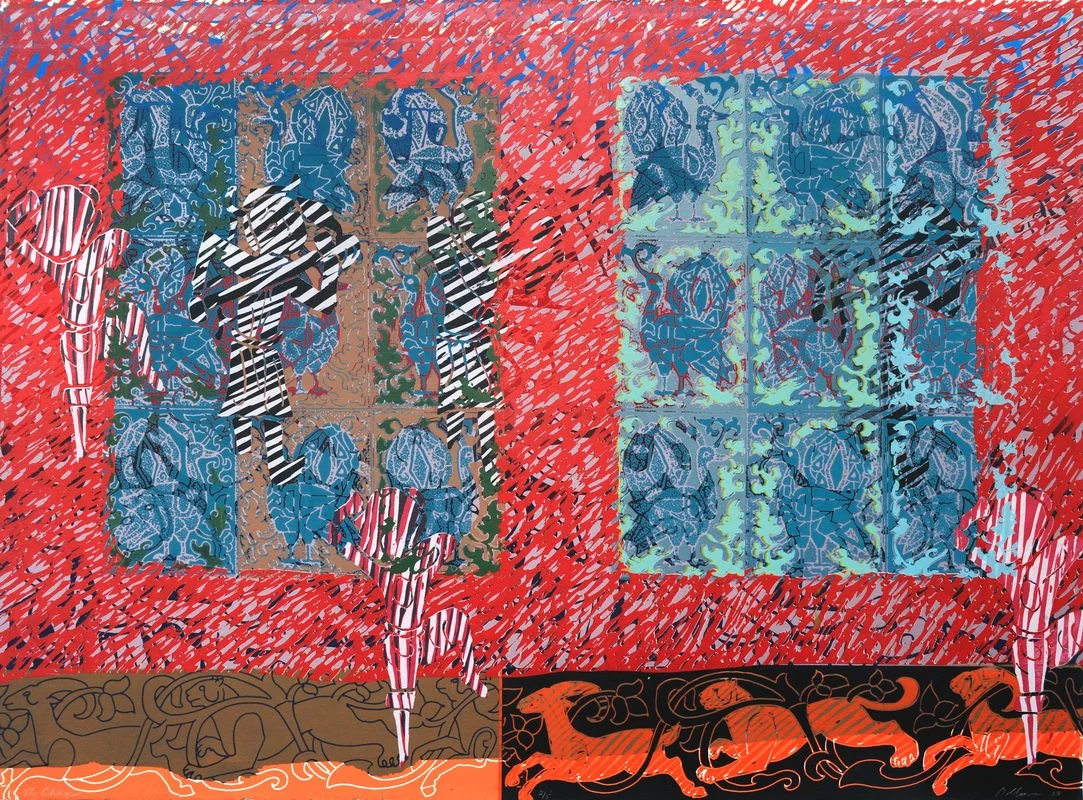 Pattern Dance, screenprint, 22" x 30"