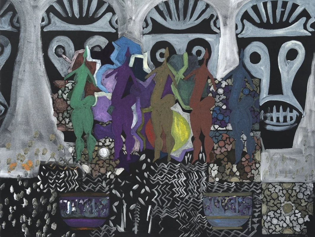 Dancin Past the Past, monotype, 22" x 30"