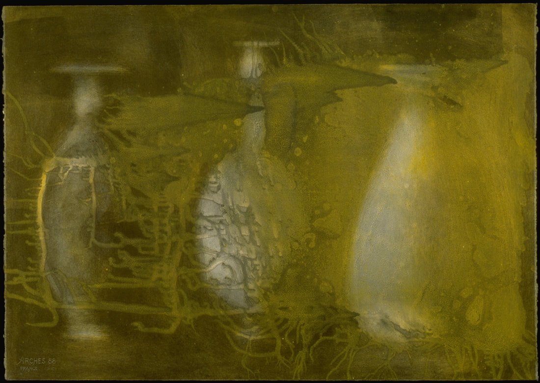 Three Ampulla, monotype, 30" x 42"