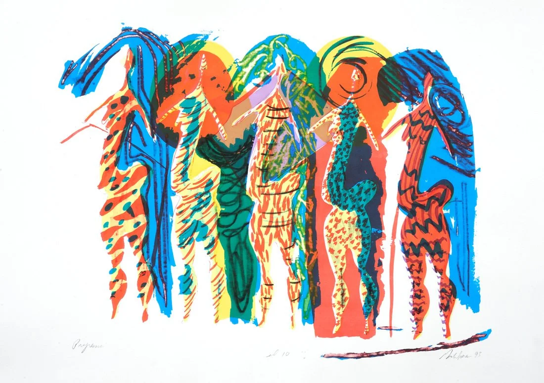 Lovely Ladies, screenprint, 15" x 22"