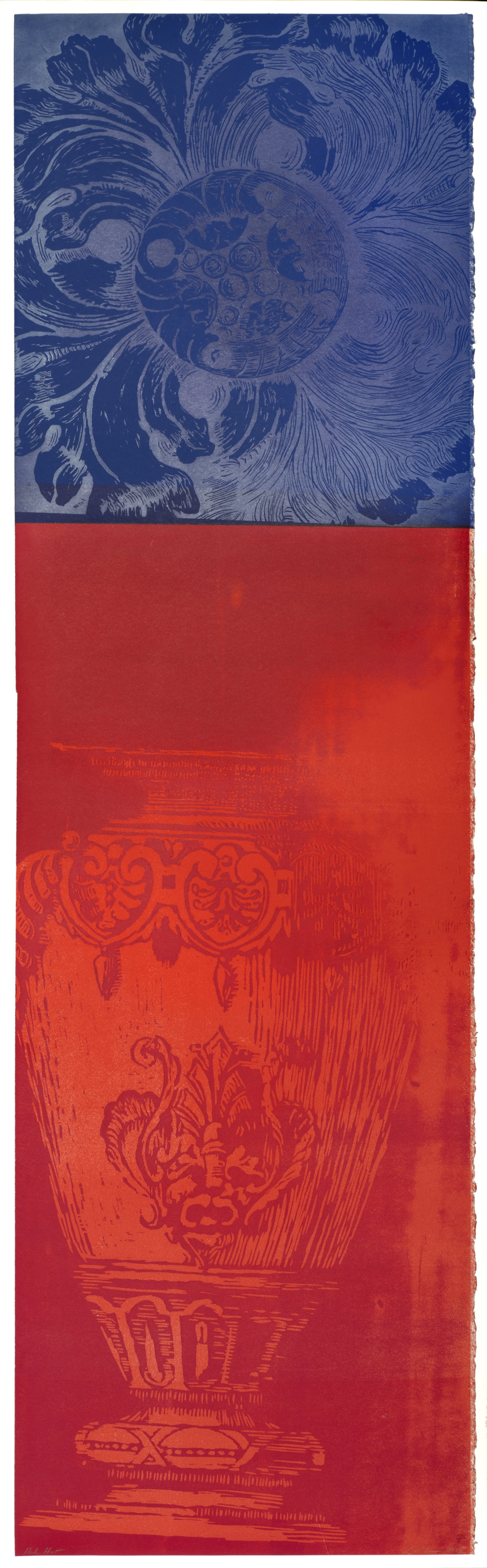 Red Hot II, monotype, 67" x 19.5", ed. 1/1
