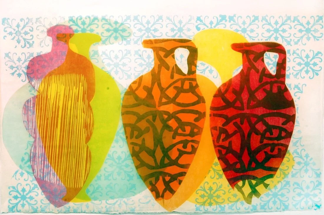 Iowa Frieze, color woodcut on kozo, 23" x 34", ed. 15