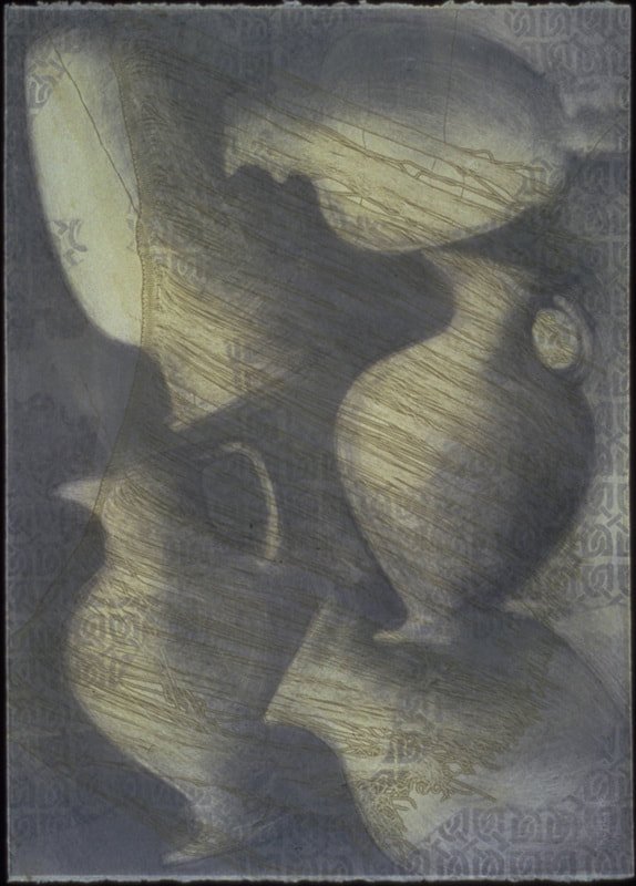 Tumbling Vases I,  monotype, 42" x 30"