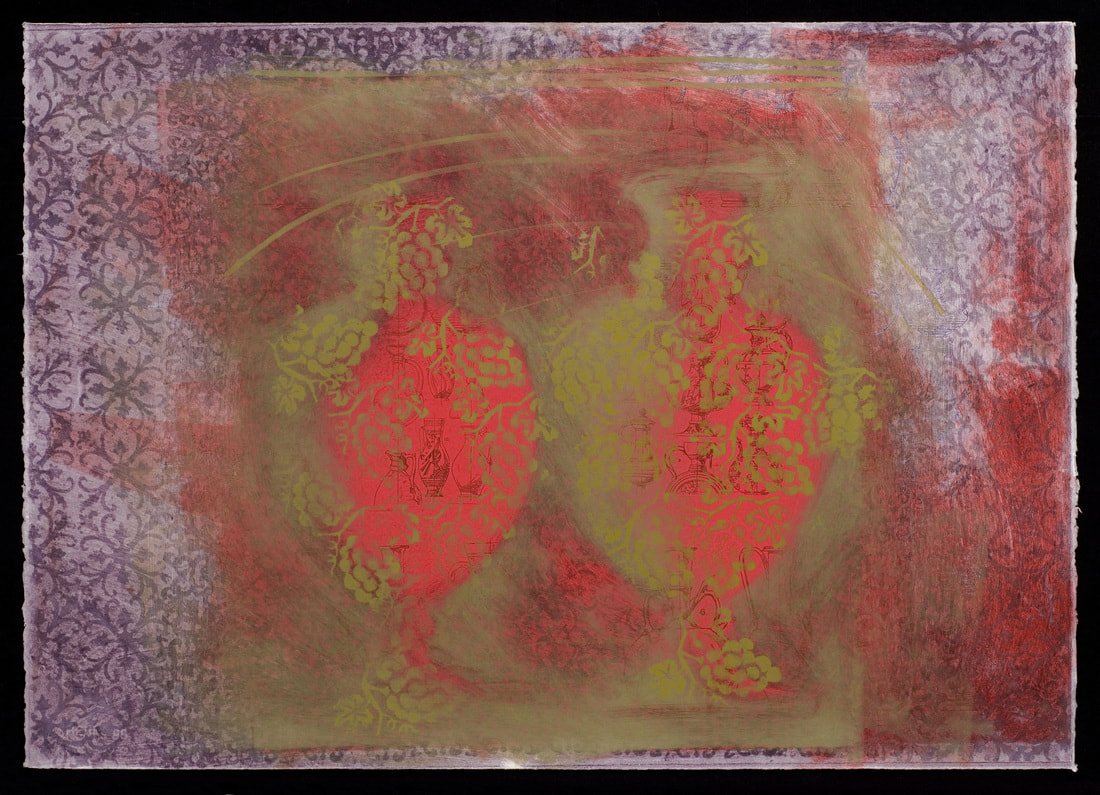 Allure, monotype w/screenprint, 30" x 42"