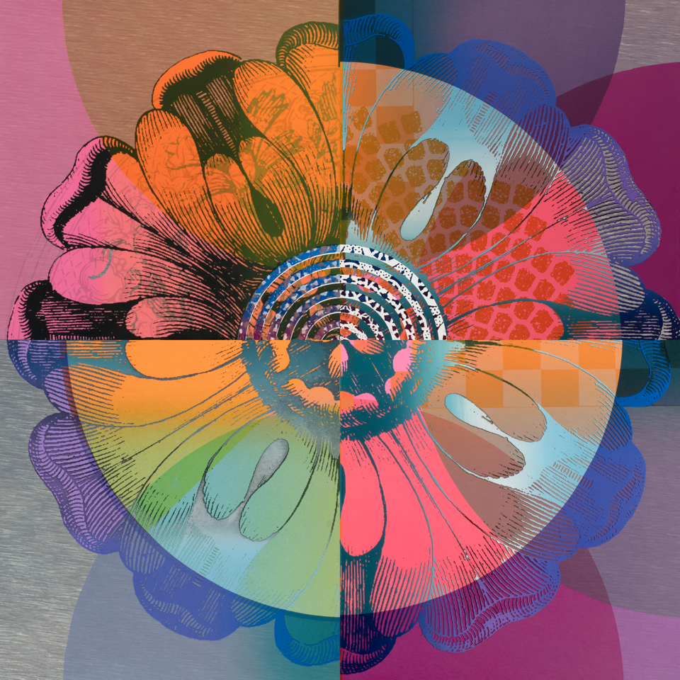 Susan J. Goldman, LEVER DU JOUR, 2025, pigment print on aluminum, 6’6” x 6’6”, ed. 5