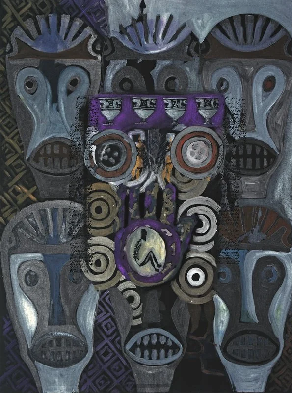 Skeletons in the Closet, monotype, 30" x 22"