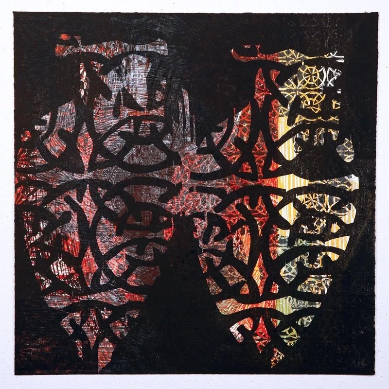 Amphora Confessional, color woodcut, 
24" x 24", ed. 1/1