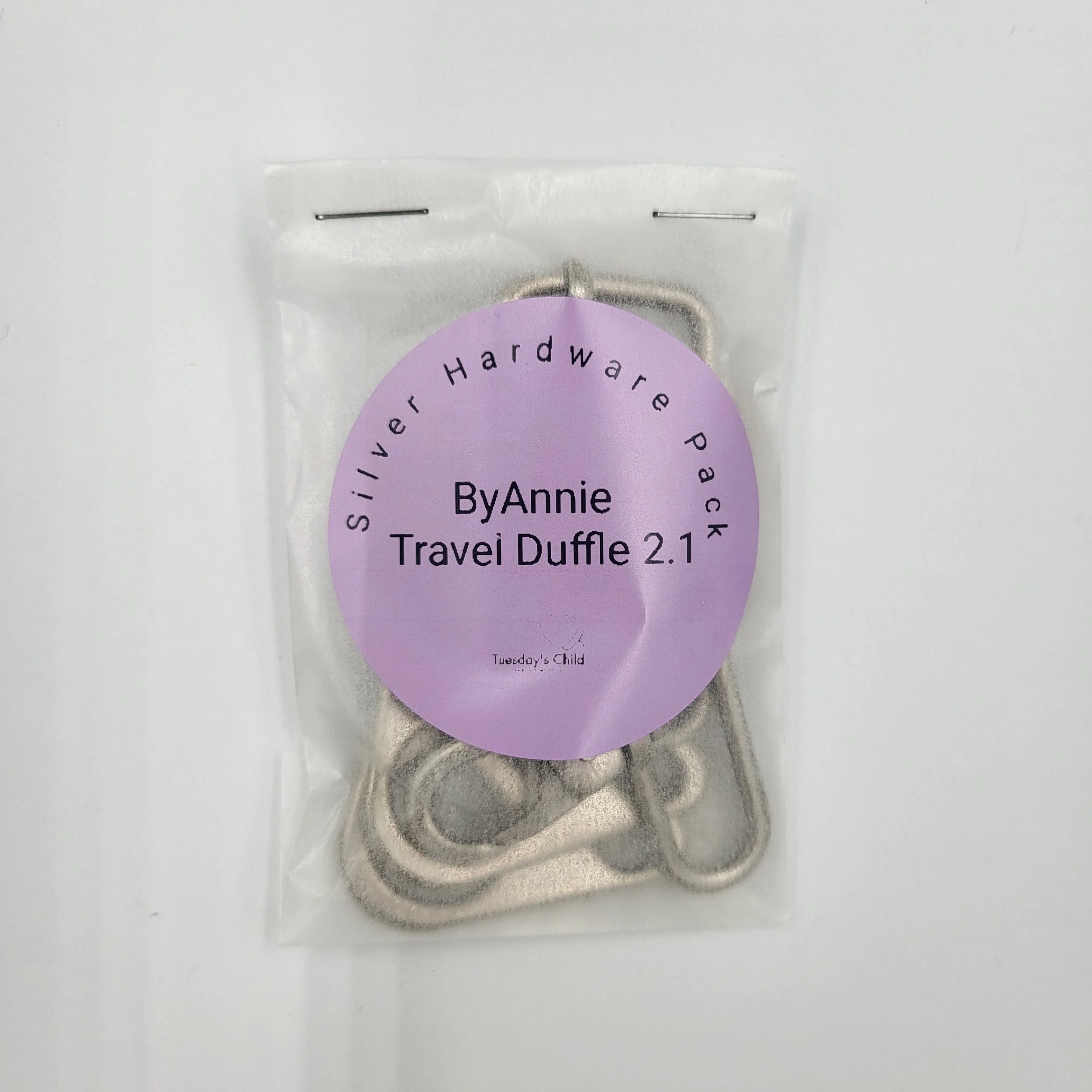 Silver Hardware Kit for By Annie Travel Duffle Bag 2.1