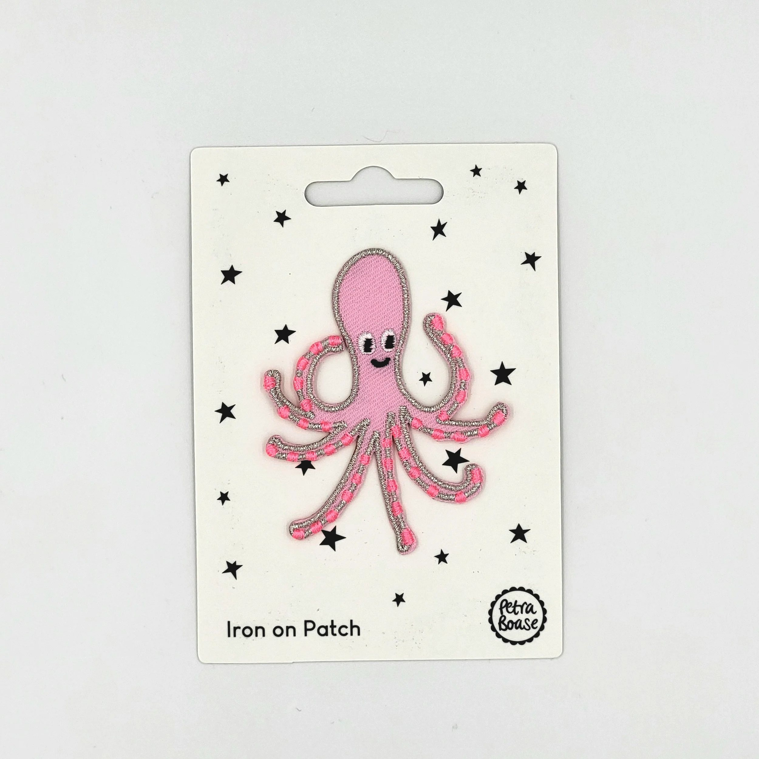 Pink Octopus - Iron On Patch