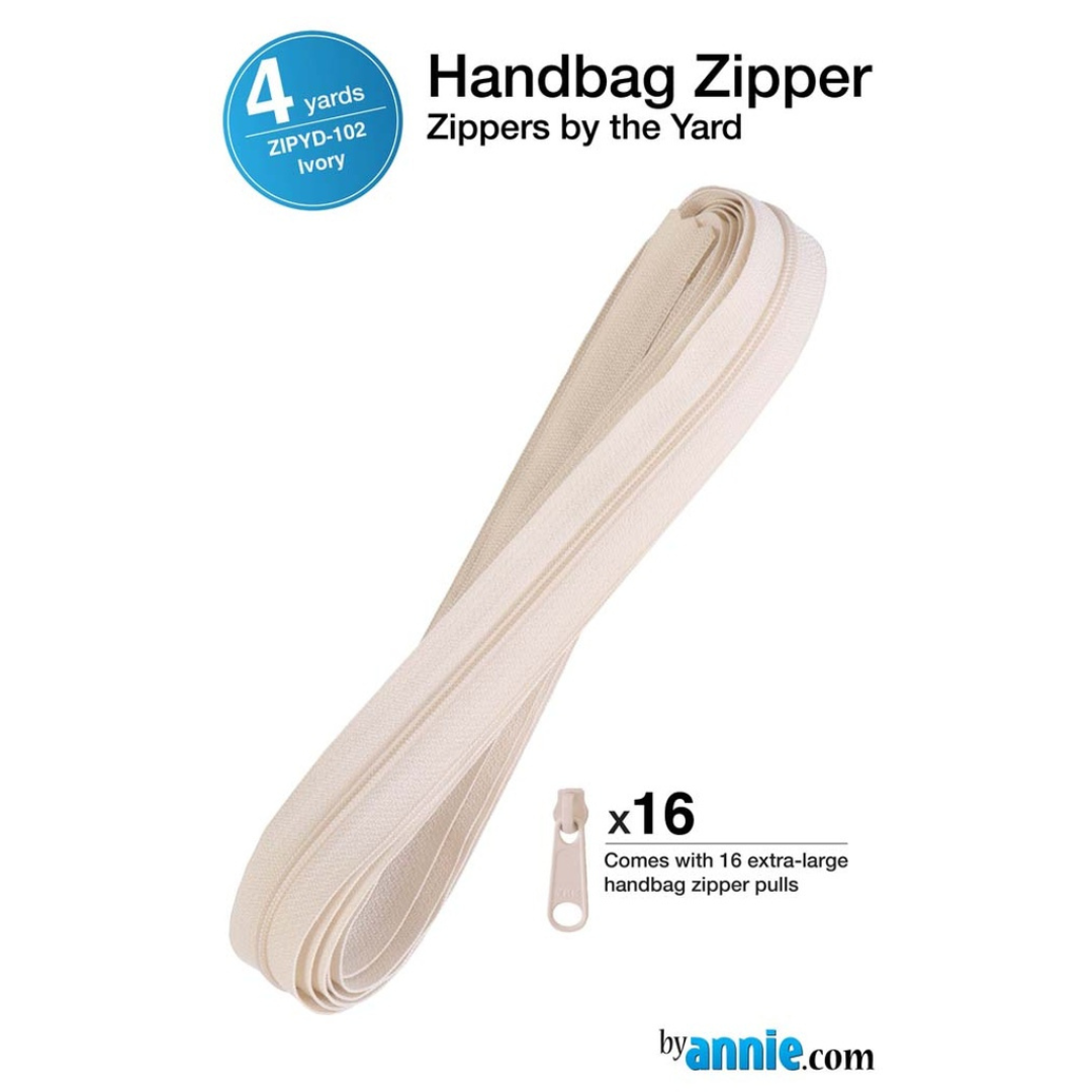 By Annie: Zippers by the Yard – Ivory