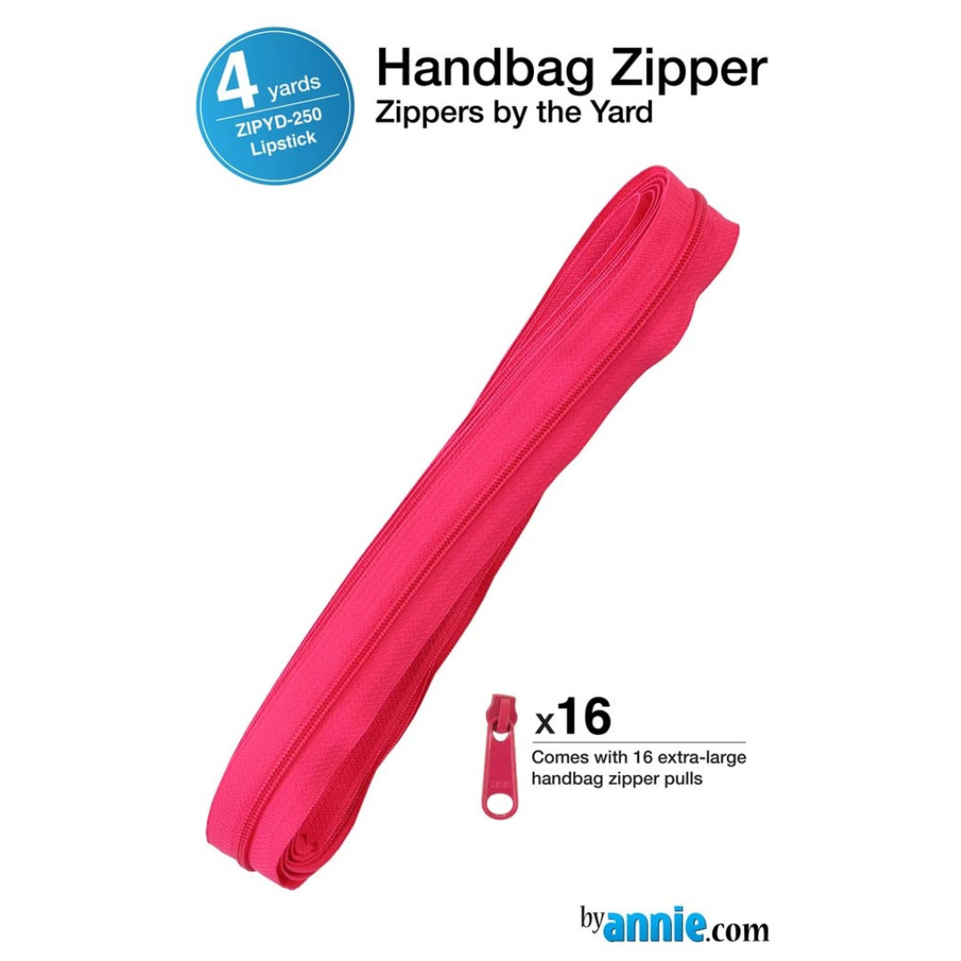 By Annie: Zippers by the Yard – Lipstick