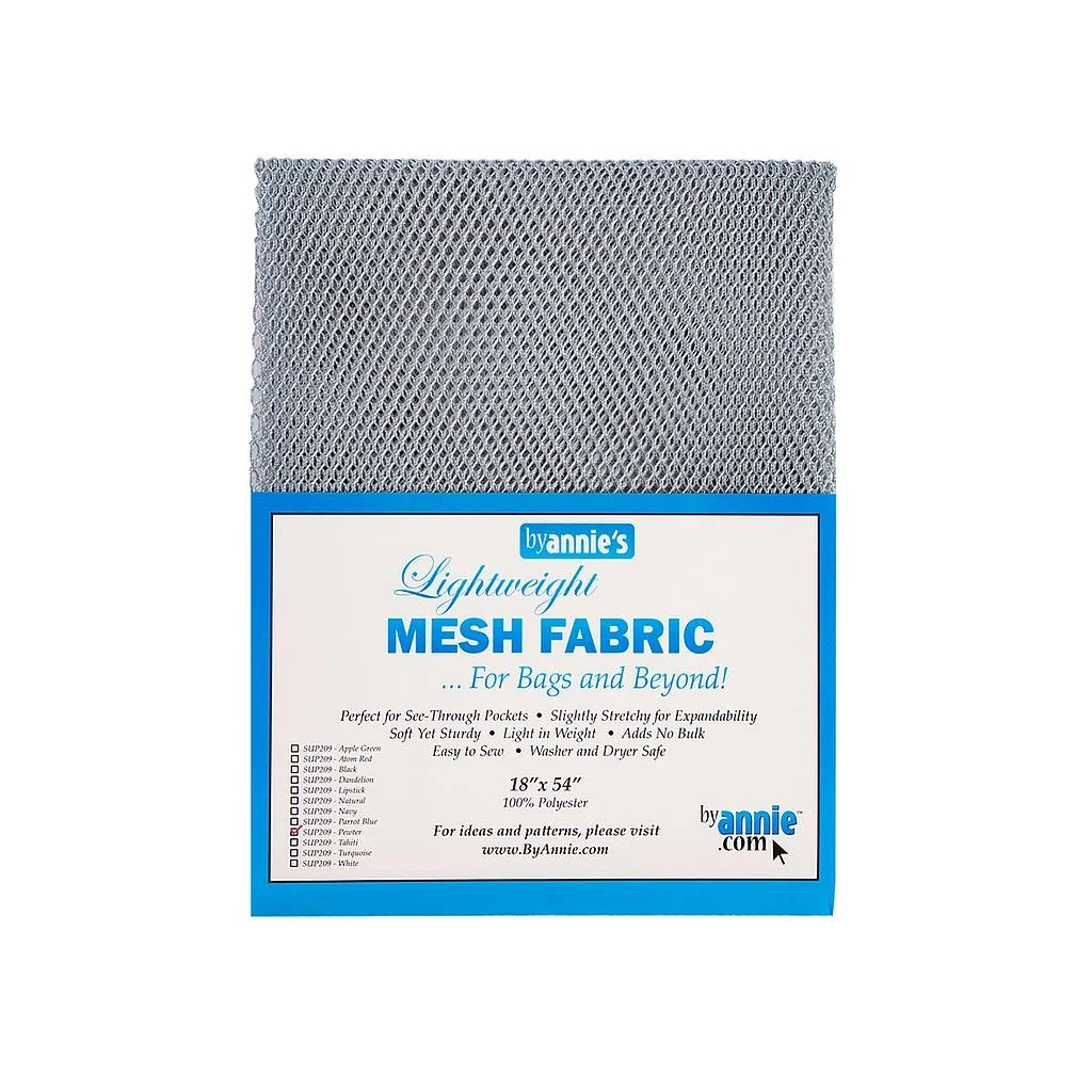 Lightweight 'Pewter' mesh fabric (18in x 54in)
