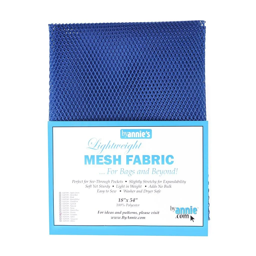 Lightweight 'Blastoff Blue' mesh fabric (18in x 54in)