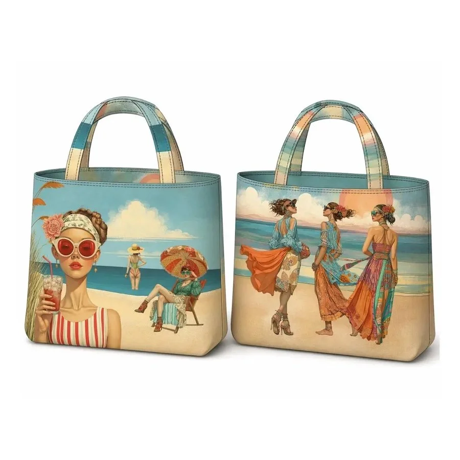 Stenzo Printed Bag Panel - Summer Belles at the Beach