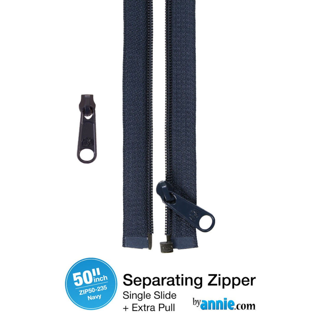By Annie Separating Zipper 50in - Navy