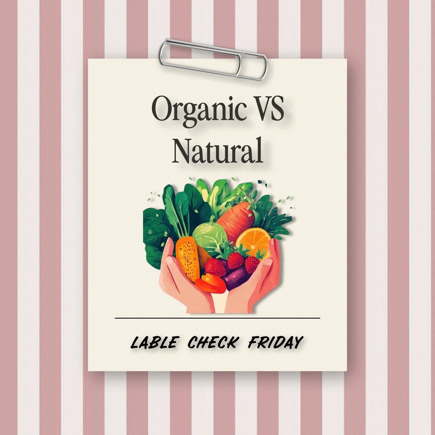 🏷️ 𝗟𝗔𝗕𝗘𝗟 𝗖𝗛𝗘𝗖𝗞 𝗙𝗥𝗜𝗗𝗔𝗬

&ldquo;Organic&rdquo; and &ldquo;Natural&rdquo; sound reassuring &mdash;
but they don&rsquo;t mean the same thing 👀

Here&rsquo;s what actually matters:
1. &ldquo;𝗡𝗮𝘁𝘂𝗿𝗮𝗹&rdquo; 𝗵𝗮𝘀 𝗻𝗼 𝘀𝘁𝗿𝗶𝗰𝘁