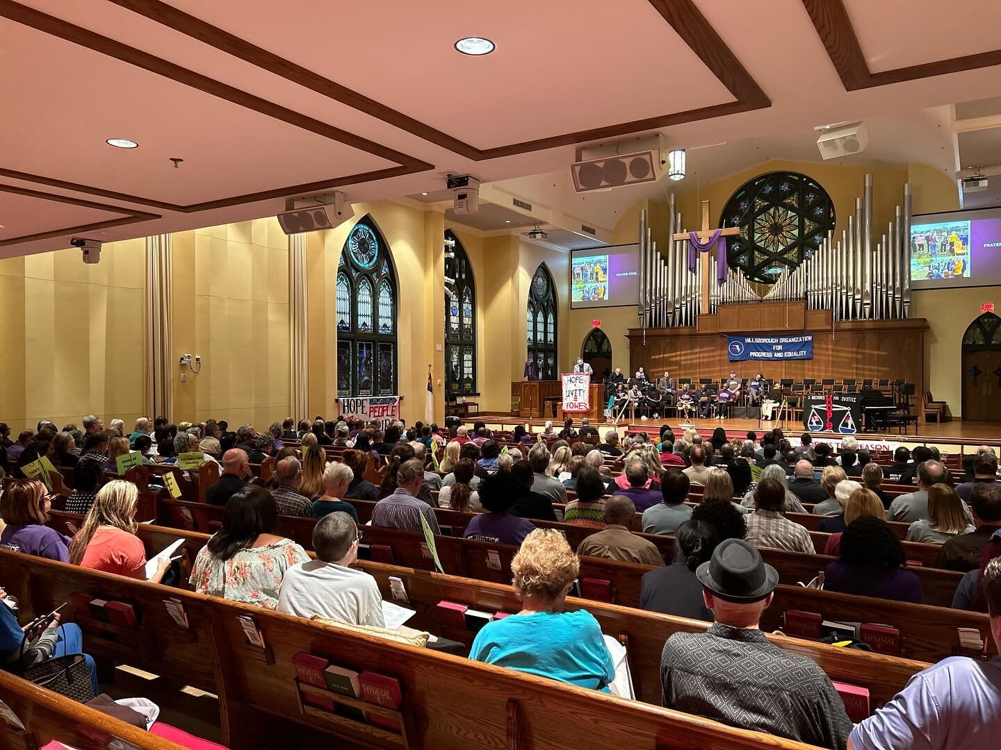 Over 260 clergy and leaders gathered for the HOPE Rally to prepare for the April 16th Nehemiah Action. 

We welcomed in Bayshore Baptist into membership, heard issue updates and testimonies, and approved strategies we will bring to the Nehemiah Actio