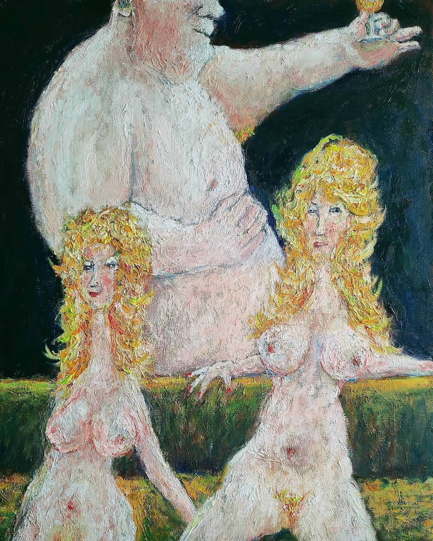 &ldquo;Homage a Vollard&rdquo; oil on canvas 24&rdquo; x 18&rdquo; #paintings #oilpainting #vollard #picasso #artist #artcollector #fantasy #dream #expressionism #nude #portrait