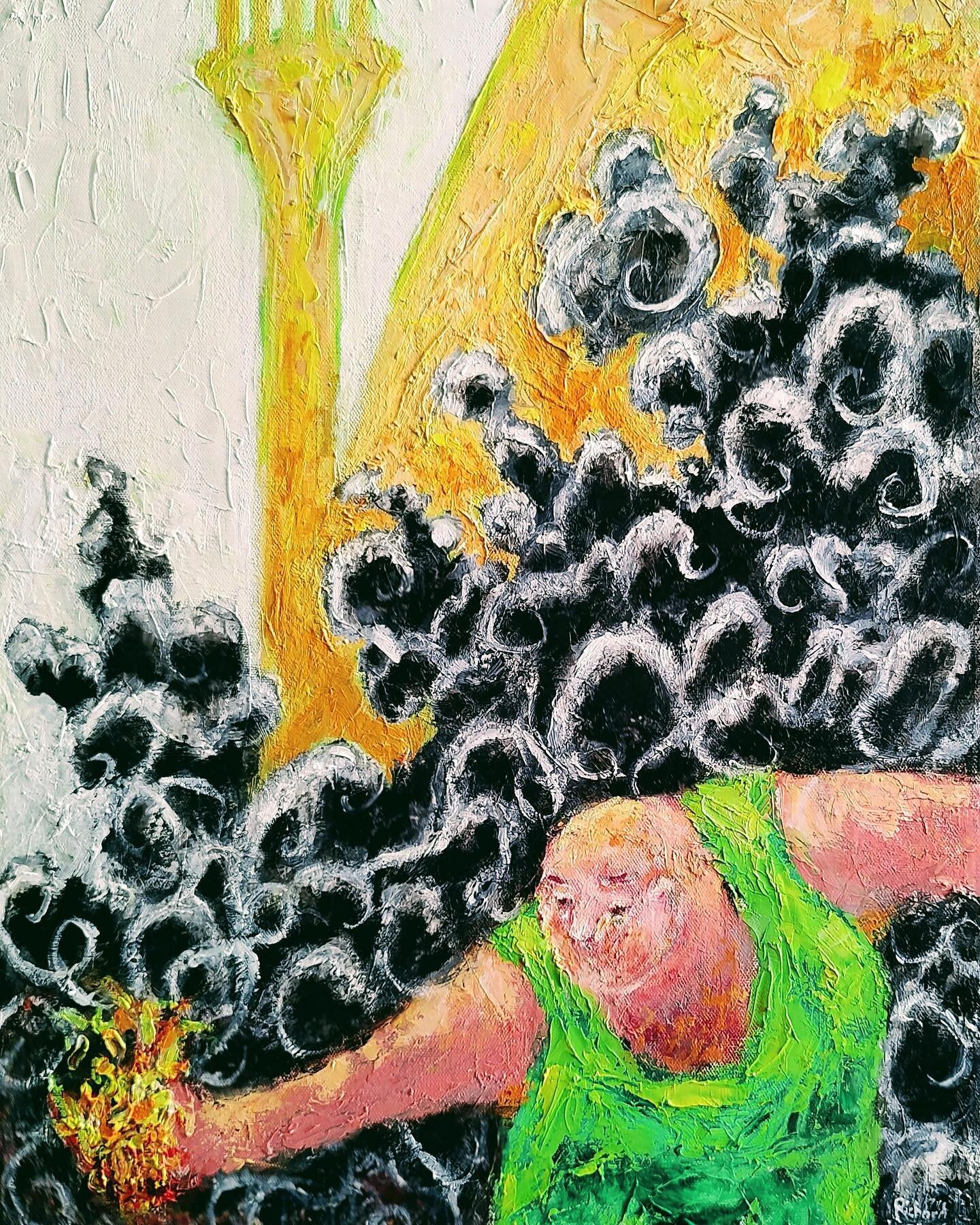 Quasimodo&rsquo;s Revenge Oil on canvas 18&rdquo; x 24&rdquo; #oilpainting #artist #artistsoninstagram #quasimodo #hunchback #victorhugo #fantasy #satire #dream #modernart #legend