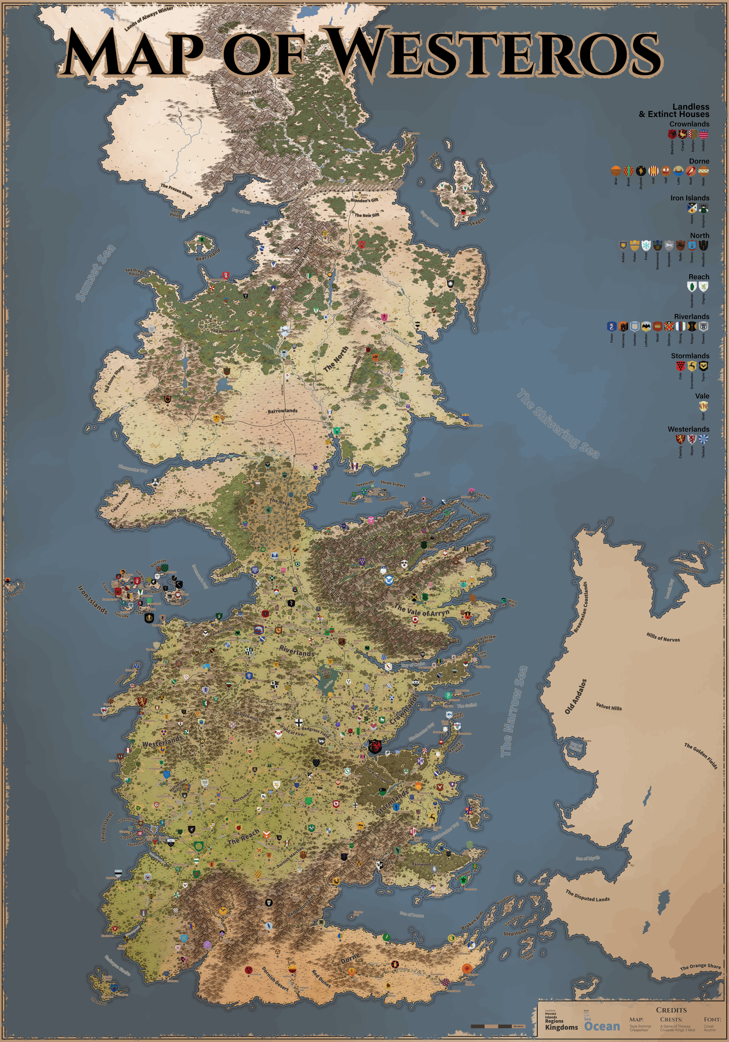 Westeros Map — Tayla Sommer