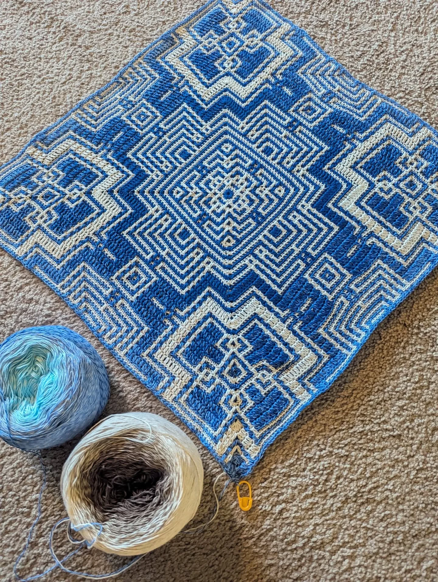 The start of a BLUE #kaleidoscope #mosaic