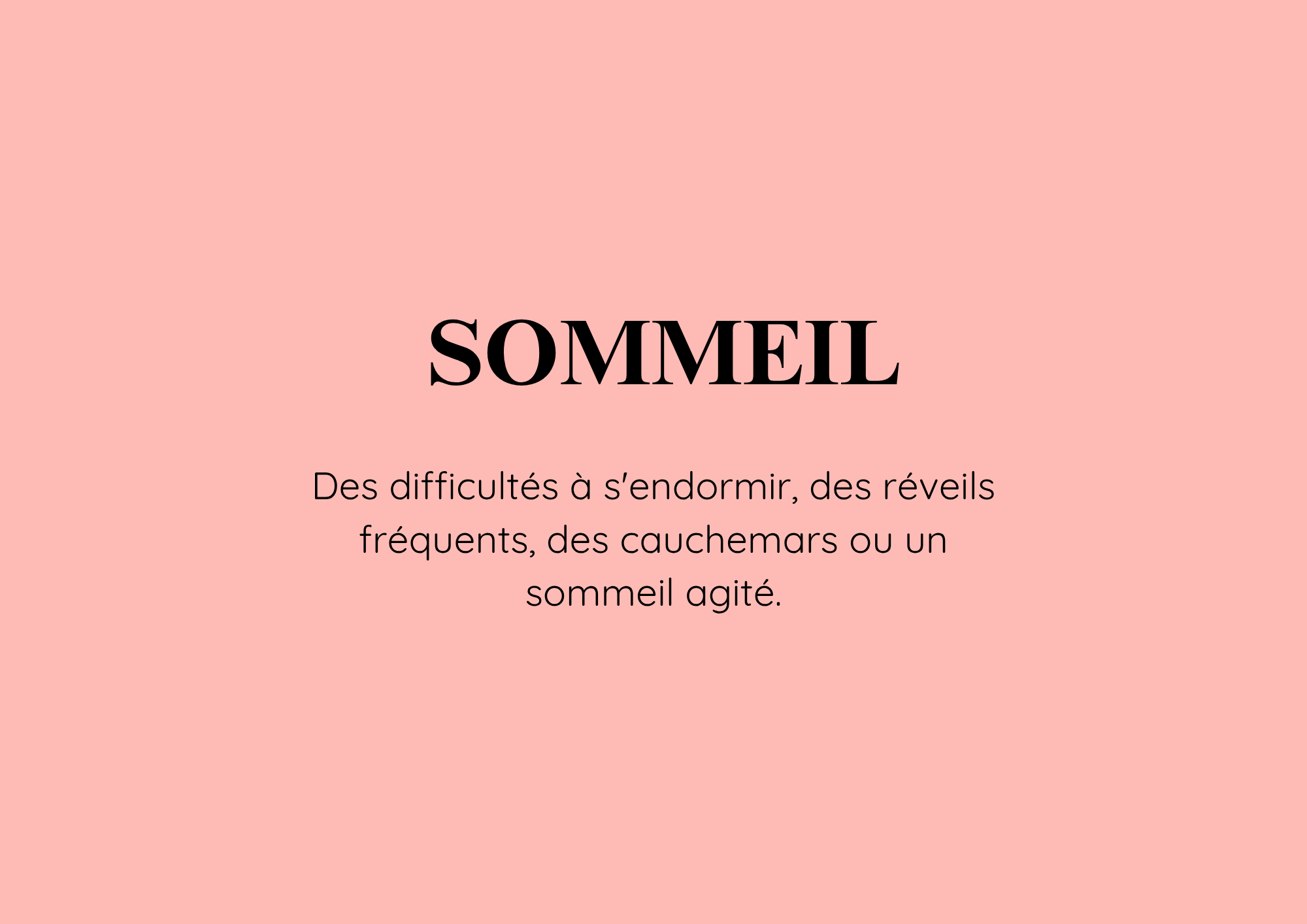 Difficulté de sommeil