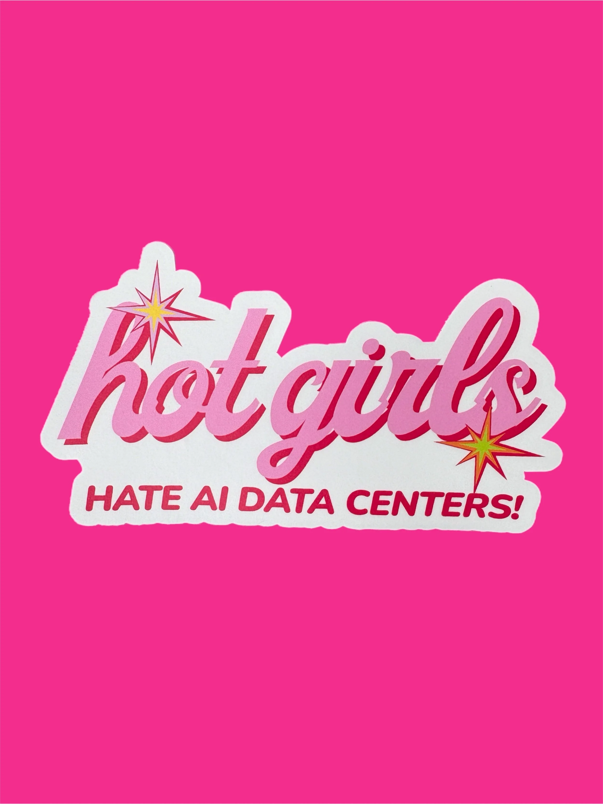 Hot Girls Hate AI Data Centers! Bumper Sticker