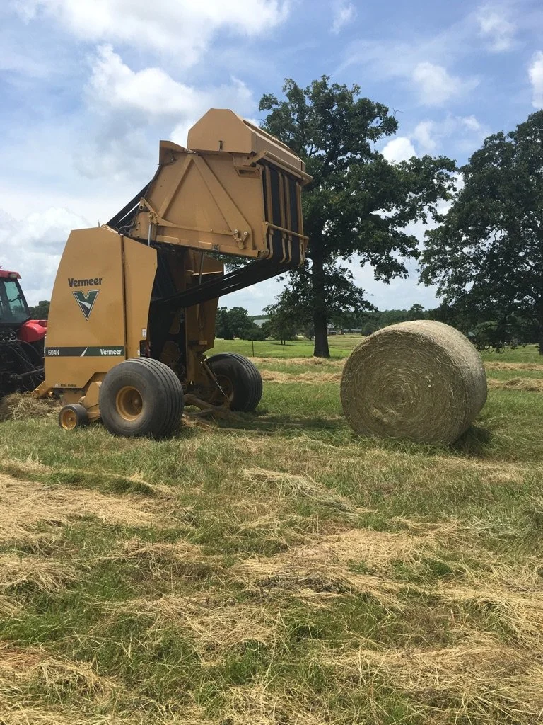 hay bailing round bail