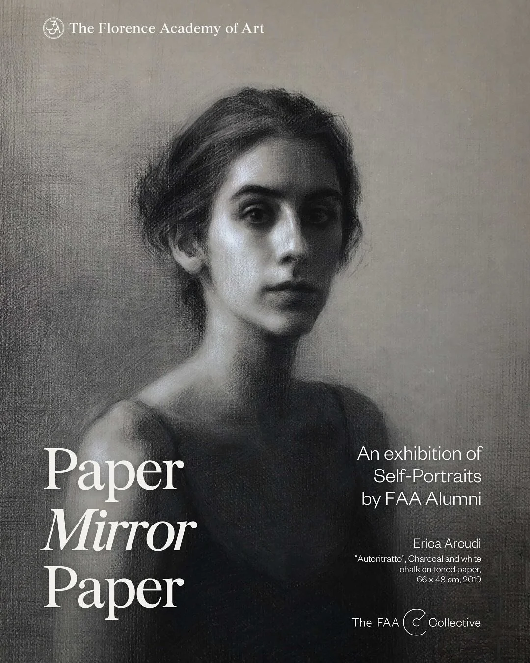 An exhibition of self-portrait drawings by @florenceacademyofart alumni is now open online! I love how particularly sensitive and intriguing drawings can be, and I&rsquo;m excited to be a part of this beautiful collection. Tap the link in my bio to v