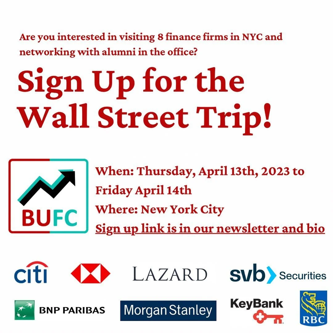 Thank you to everybody who attended the event with Paul Reeder yesterday. We are excited to open up the interest form for the annual Wall Street trip, where we will attend 8 finance firms in New York City. Please fill out the form in our bio to be co