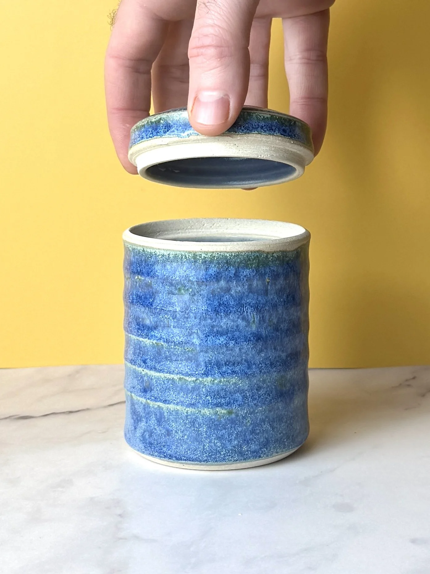 Small Jar (Ripple, Blue/Green)