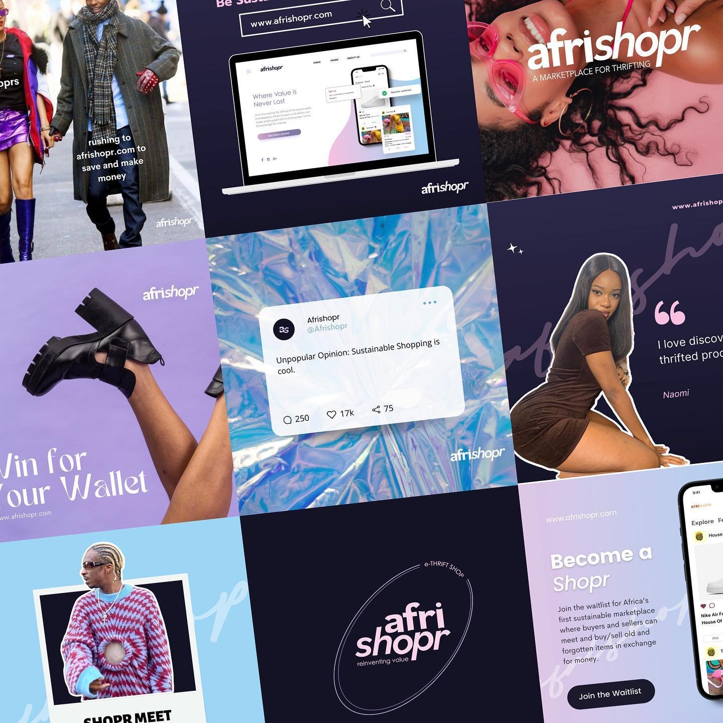Instagram page layout done for @afrishopr! Really enjoyed working on this project π