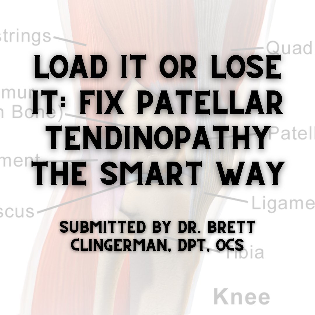 Your knee pain doesn&rsquo;t need a band-aid. It needs a better plan.

Dr. Brett Clingerman, DPT, OCS (@brecli) shares a smart, step-by-step strategy for overcoming patellar tendinopathy the right way.

💡 Read his latest blog &gt; link in bio, &quot