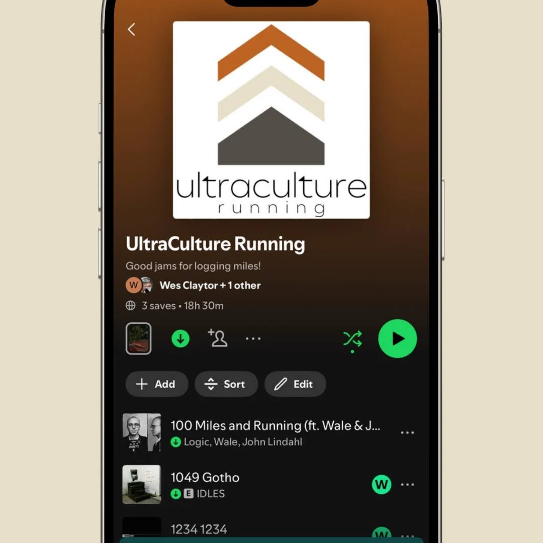 Whether you're running the @suggfarmultra tomorrow or just logging big training miles - check out the UltraCulture Running playlist on @spotify for some sick jams.
