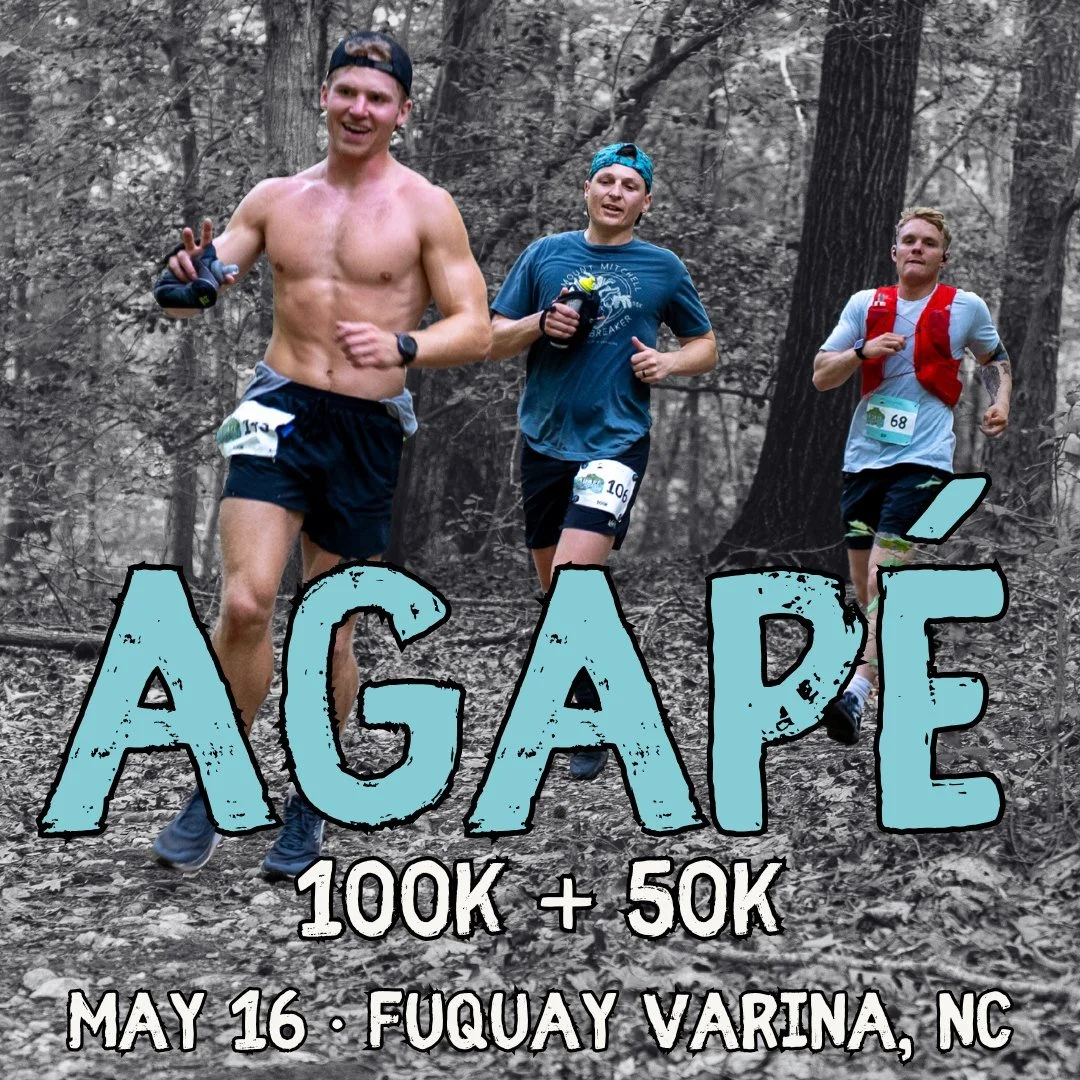 Register NOW for the Agap&eacute; 100k + 50k!

Run on awesome tree-covered singletrack, tackle winding switchbacks, enjoy beautiful views of the Cape Fear River, cross several footbridges, and benefit from free camping and generous 24-hour cutoffs!

