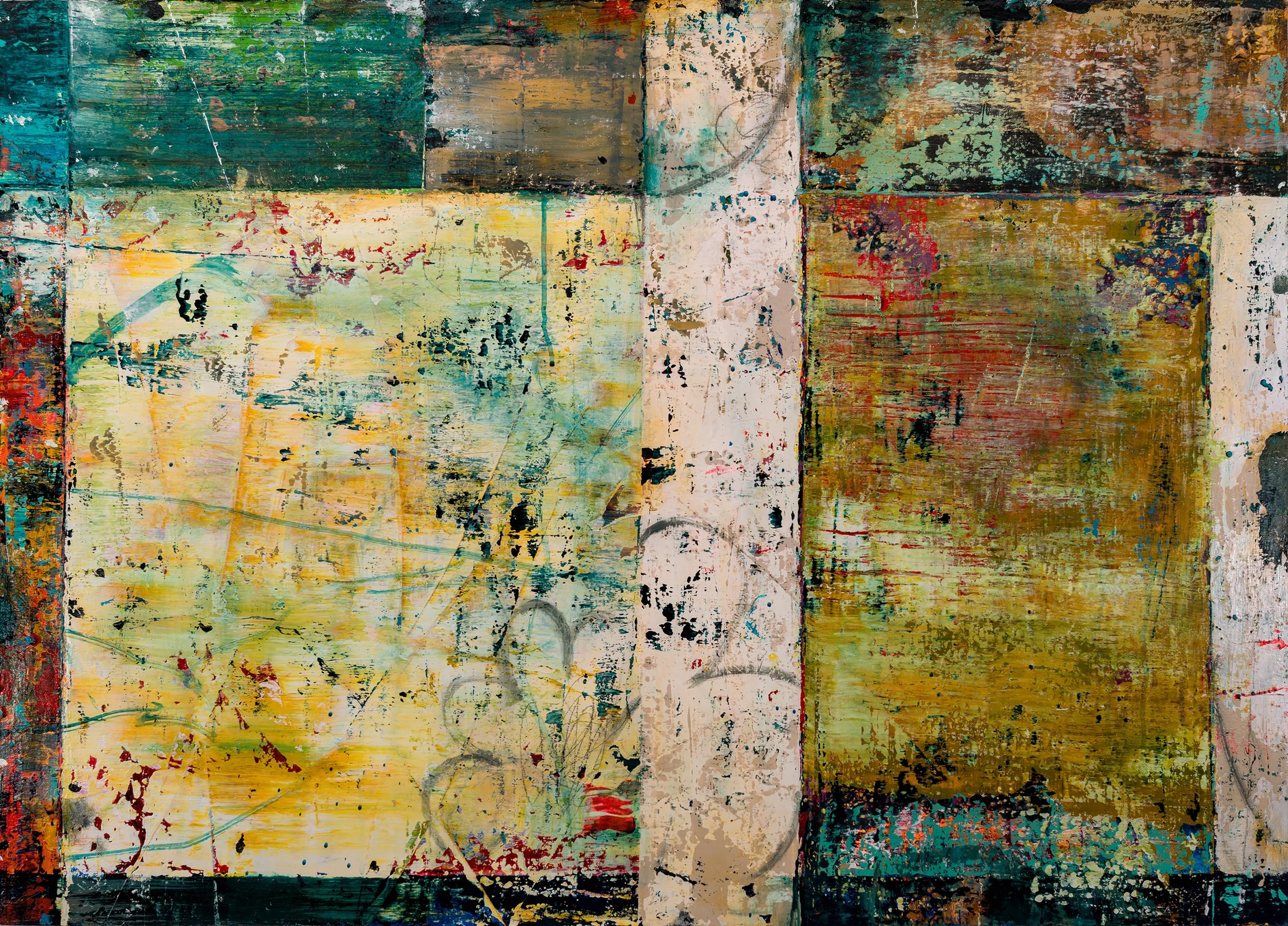 THE CLEARING AHEAD, acrylic on canvas, 30 x 40 in., MMXVII