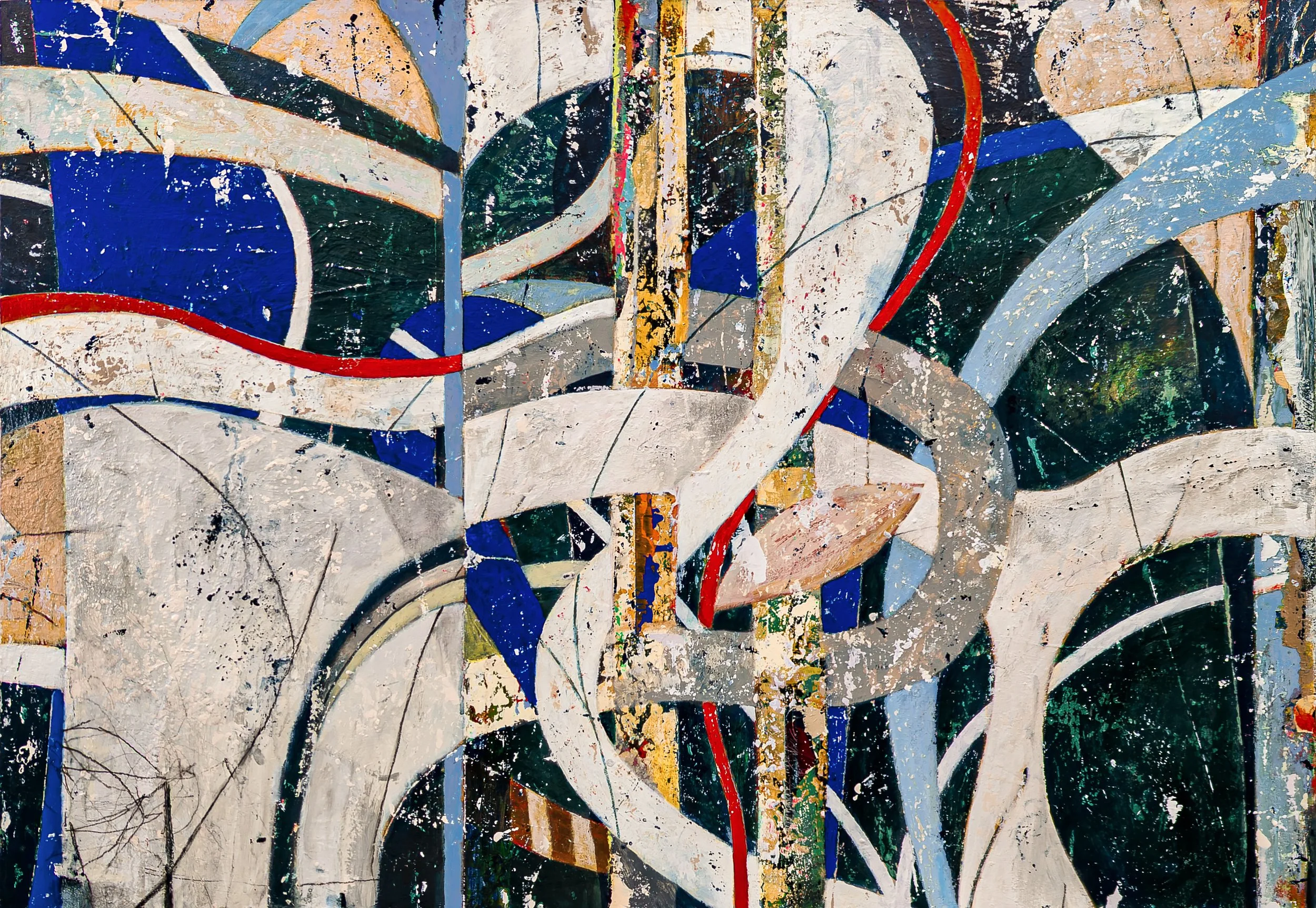 INTERNAL FLIGHT, acrylic on canvas, 32x46 in., MMXXV