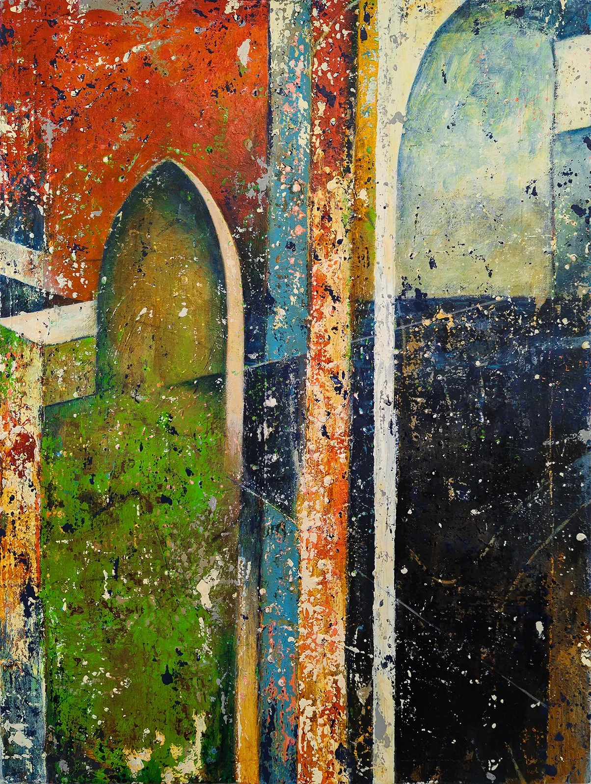 JUST BEYOND HERE, acrylic on canvas, 30 x 24 in., MMXXV