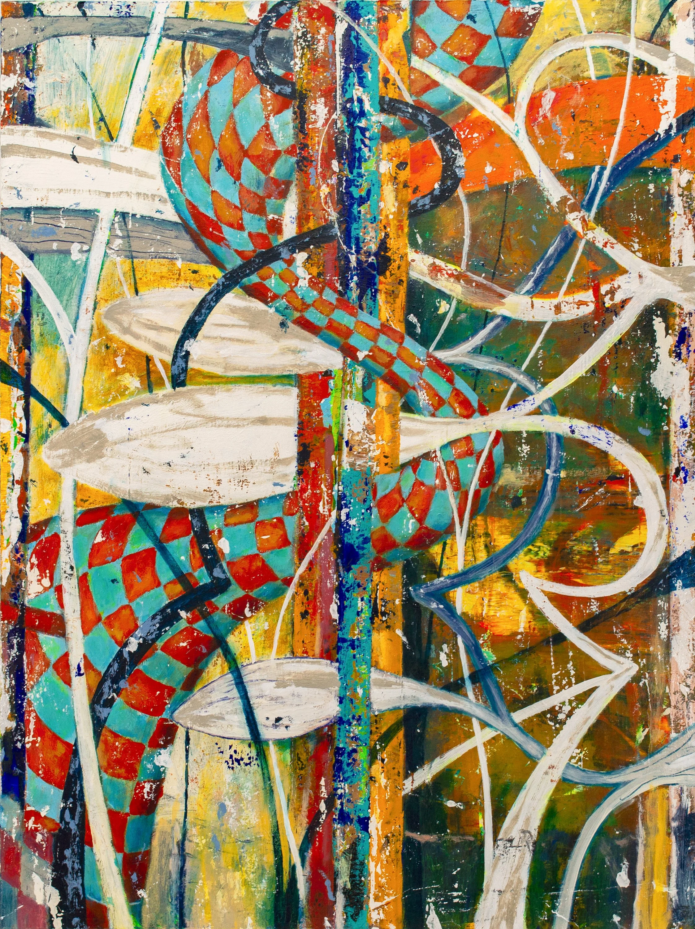 ASCENSION, acrylic on canvas, 40x30 in., 
MMXXIV