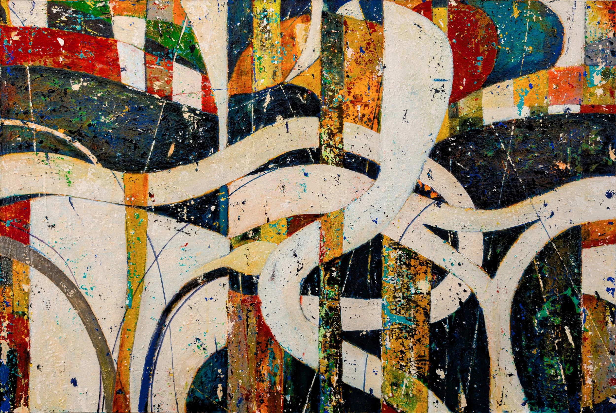 The Pull of the Moon, acrylic on canvas. 24x36 in., MMXXV