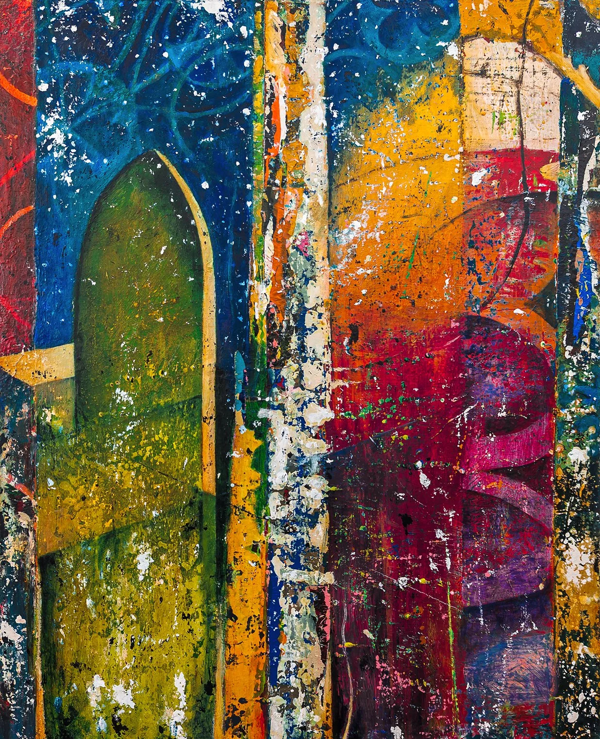 HOLY FOR A MOMENT, acrylic on canvas, 30 x 24 in., MMXXV