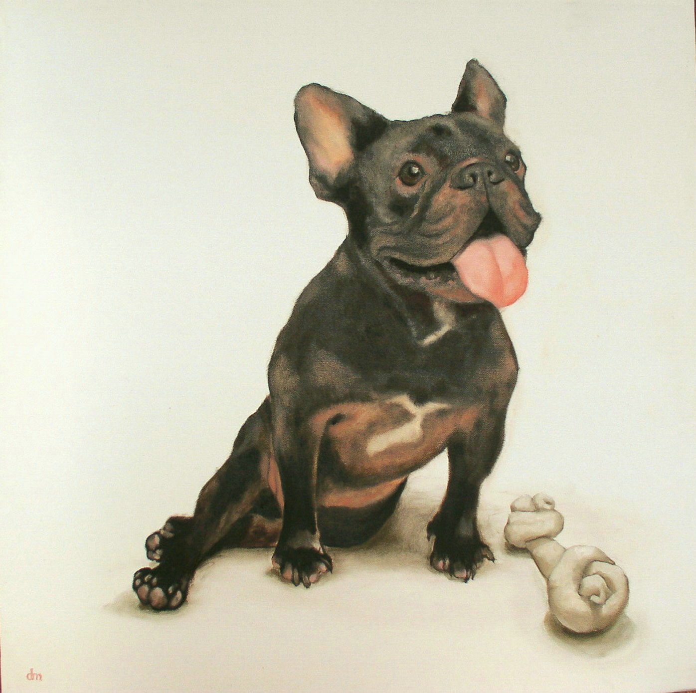 "Stitch", 16x16, OIl on Masonite
