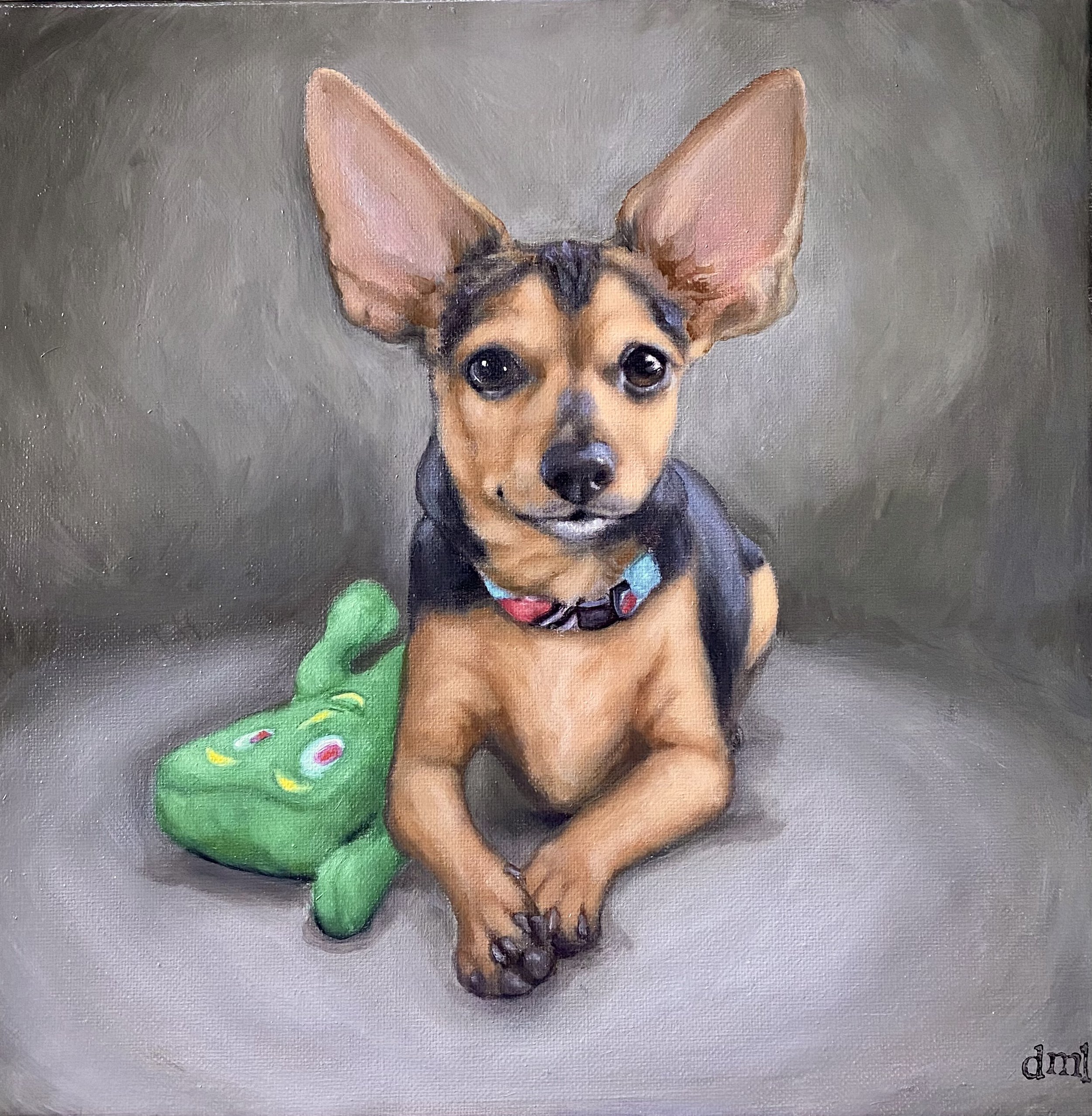 "Coco", 12x12, Oil on Canvas
