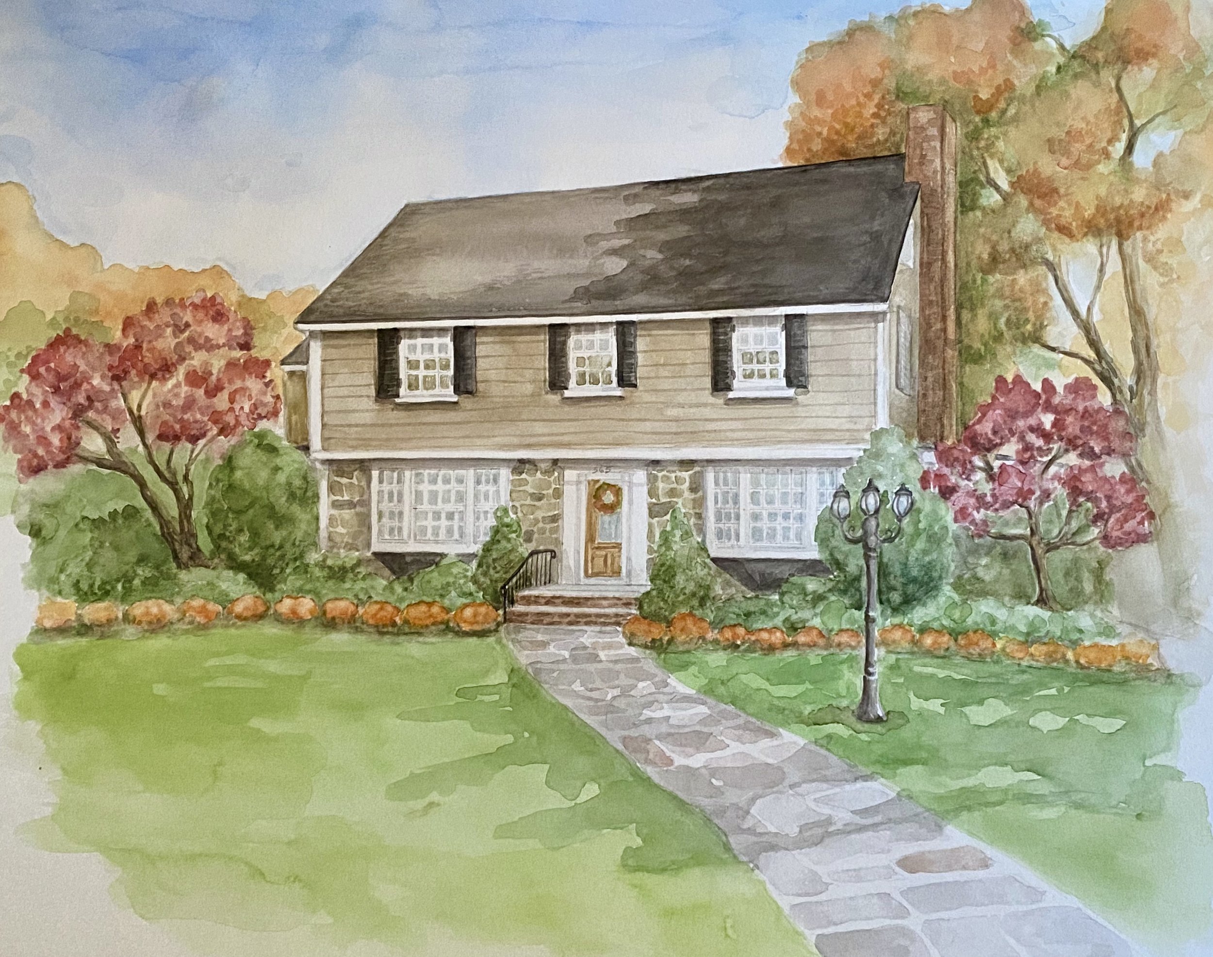 "Sweeney House", 16x20, Watercolor on Paper