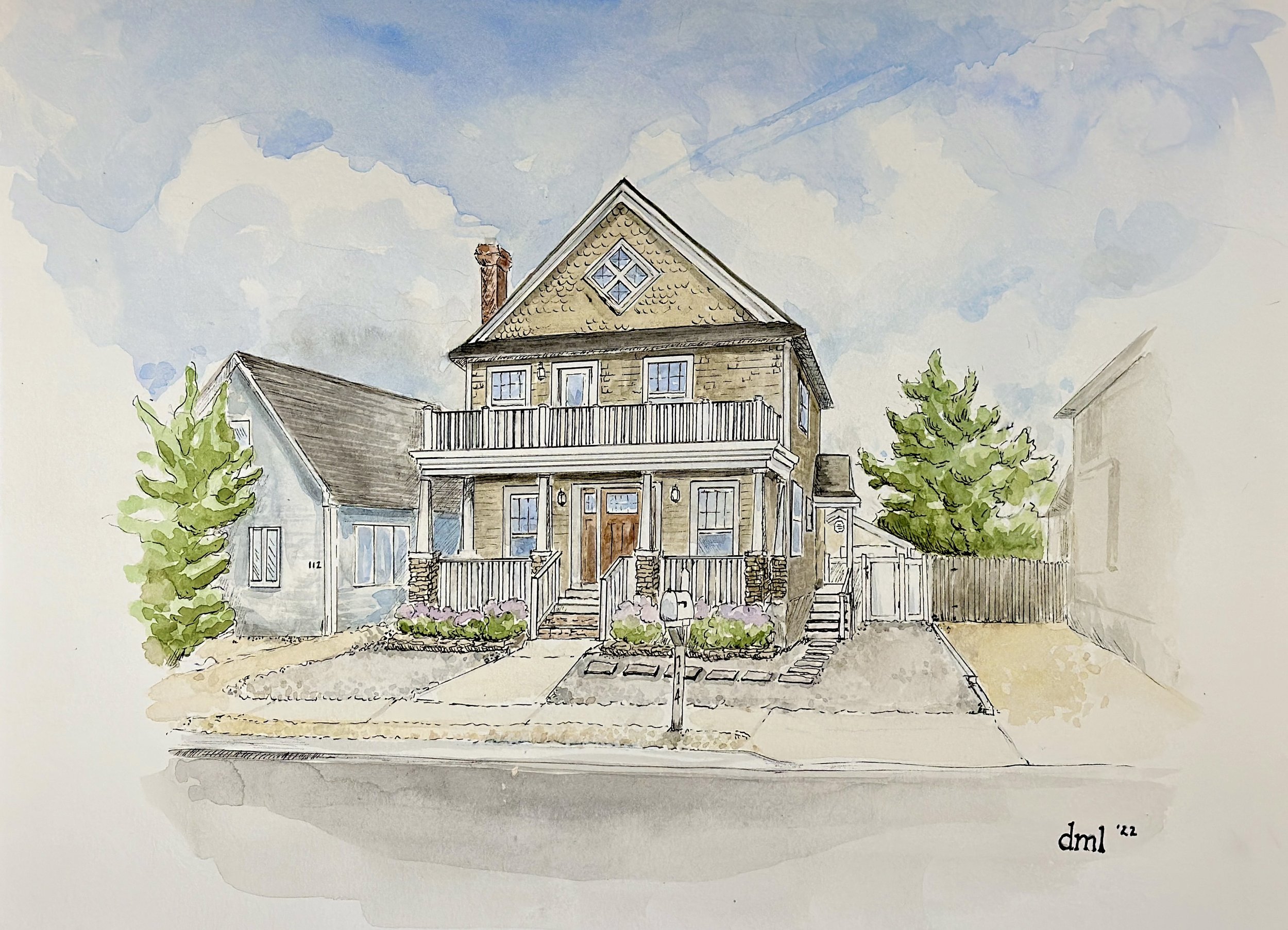 "Owen House", 12x18, Watercolor on Paper
