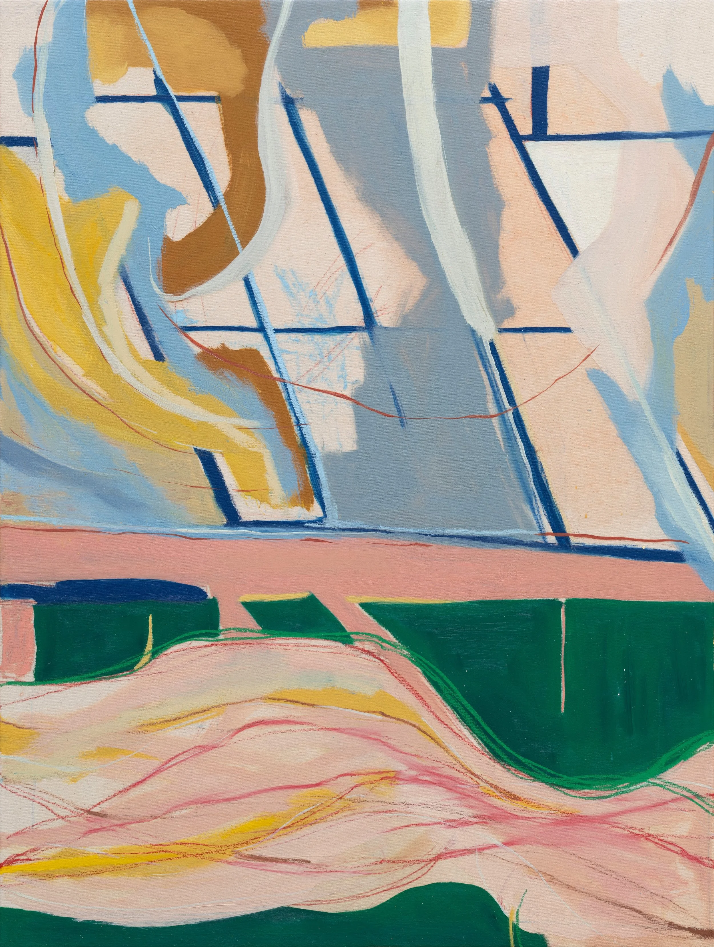 The Breeze Through the Studio, 2026
Oil and Oil Stick on Canvas, Artist frame
40 &times;30 in